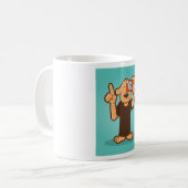 Hund mit Kamera Kaffeetasse (Vorderseite Links)
