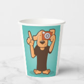 Hund mit Kamera Pappbecher (Vorderseite)