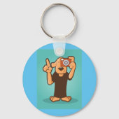 Hund mit Kamera Schlüsselanhänger (Vorderseite)