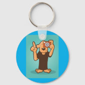 Hund mit Kamera Schlüsselanhänger (Rückseite)