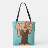 Hund mit Kamera Tasche (Rückseite)