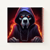 Hund mit Kette Notizblock (Rückseite)