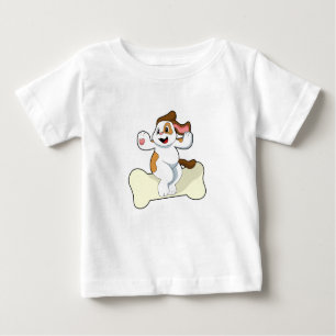 Hund mit Knochen Baby T-shirt