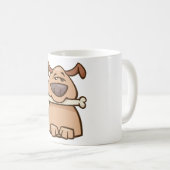 Hund mit Knochen Kaffeetasse (VorderseiteRechts)