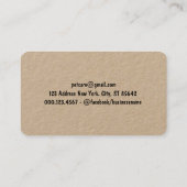 Hund mit Knochen-Kraft-Papier Visitenkarte (Rückseite)