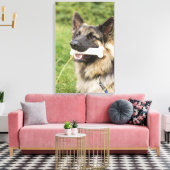 Hund mit Knochen Leinwanddruck (Insitu (Wohnzimmer))