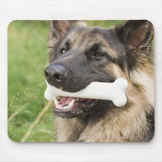 Hund mit Knochen Mousepad (Vorne)