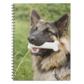 Hund mit Knochen Notizblock (Vorderseite)