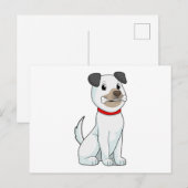 Hund mit Knochen Postkarte (Vorne/Hinten)