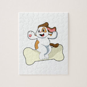 Hund mit Knochen Puzzle