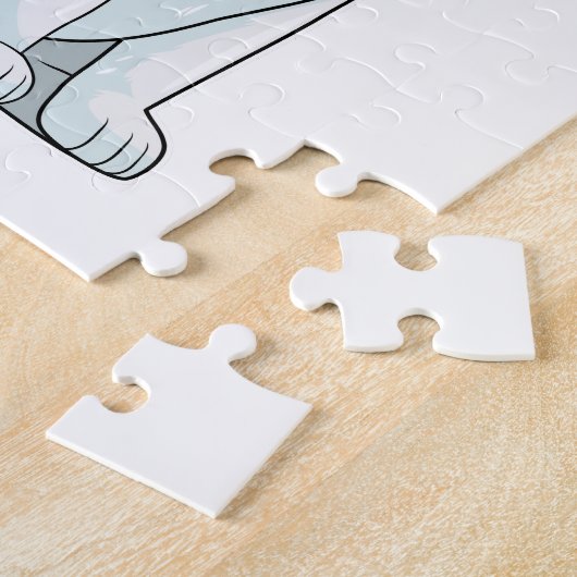 Hund mit Knochen Puzzle (Seite)