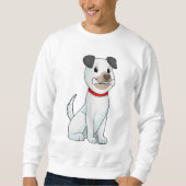 Hund mit Knochen Sweatshirt (Vorderseite)