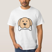 Hund mit Knochen T-Shirt (Vorderseite)