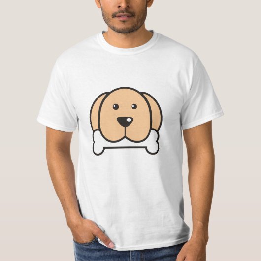 Hund mit Knochen T-Shirt (Vorderseite)
