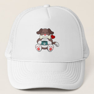 Hund mit Knochen Truckerkappe