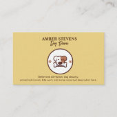 Hund mit Knochenlogo Visitenkarte (Vorderseite)