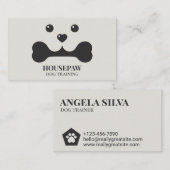 Hund mit Knochenminimalistischer Haustierkarte Visitenkarte (Vorne/Hinten)