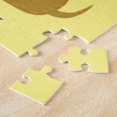 HUND MIT KNOCHENPUZLE. NAME DES KINDES UND HUNDES. PUZZLE (Seite)