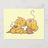 Hund mit Knochentrecken und Geschenken Postkarte (Vorderseite)