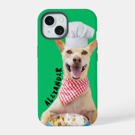 Hund mit Koch-Hut, Niedlicher Feinschmecker-Design iPhone 15 Hülle