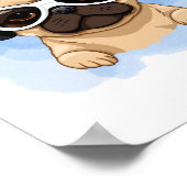 Hund mit Kopfhörern 2 Poster (Ecke)