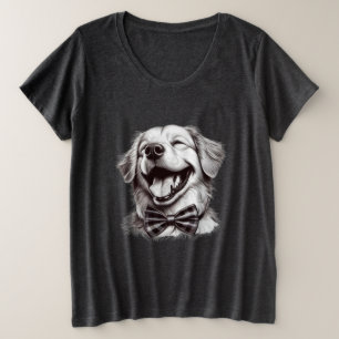Hund mit Krawatte Große Größe T-Shirt