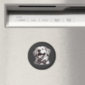 Hund mit Krawatte Magnet (In Situ (Geschirrspüler))