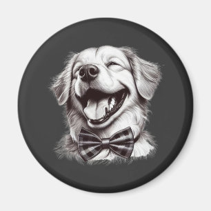 Hund mit Krawatte Magnet