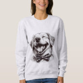 Hund mit Krawatte Sweatshirt (Vorderseite)