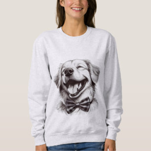 Hund mit Krawatte Sweatshirt