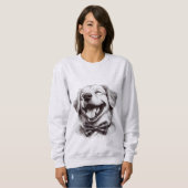 Hund mit Krawatte Sweatshirt (Vorne ganz)