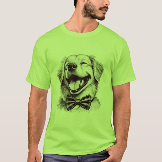 Hund mit Krawatte T-Shirt (Vorderseite)