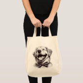 Hund mit Krawatte Tragetasche (Vorderseite (Produkt))