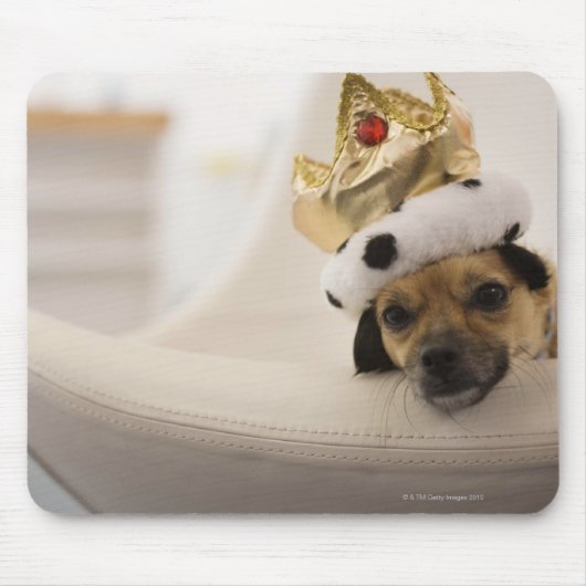 Hund mit Krone Mousepad (Vorne)