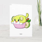 Hund mit Kuchen Karte (Rückseite)