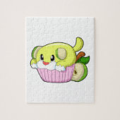 Hund mit Kuchen Puzzle (Vertikal)