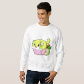 Hund mit Kuchen Sweatshirt (Vorne ganz)