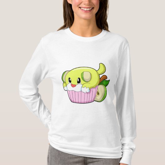 Hund mit Kuchen T-Shirt (Vorderseite)