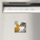 Hund mit Kunststoffente Magnet (In Situ (Geschirrspüler))