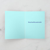 Hund mit lächelnder Maske - die Dinge werden besse Karte (Innenseite)