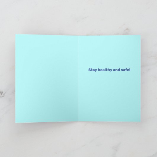 Hund mit lächelnder Maske - die Dinge werden besse Karte (Innenseite)