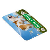Hund mit Löwenzahn Magnet (Rechte Seite)