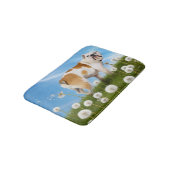 Hund mit Lüster Badematte (Schrägansicht)