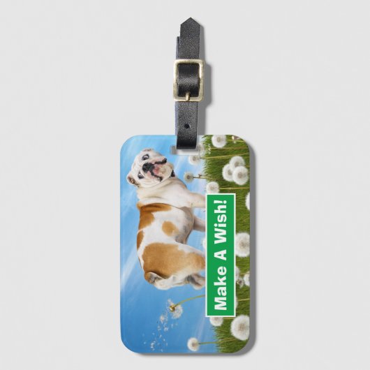 Hund mit Lüster Gepäckanhänger (Vorderseite Vertikal)