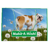 Hund mit Lüster Große Geschenktüte (Rückseite)