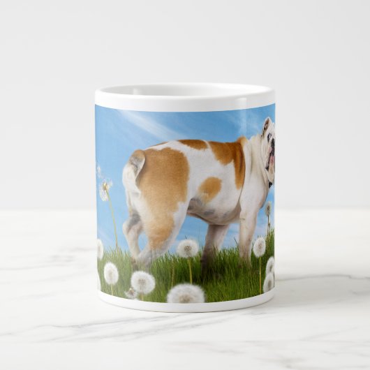 Hund mit Lüster Jumbo-Tasse (Vorderseite)