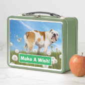 Hund mit Lüster Metall Brotdose (Beispiel)