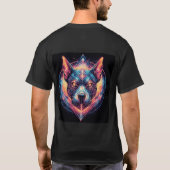 Hund mit modernem abstraktem Design T-Shirt (Rückseite)