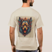 Hund mit modernem abstraktem Design T-Shirt (Rückseite)