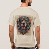 Hund mit modernem abstraktem Design T-Shirt (Rückseite)